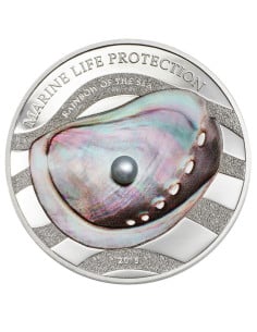 Rainbow of the Sea Marine Life Protection Silver Coin 2015 31.10 grams  999 Purity By Palau
