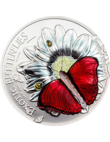 Butterflies in 3D Silver Coin 2016  25grams 999 Purity By Tanzania