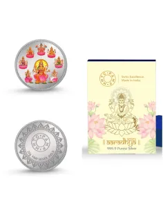 MMTC PAMP Ashtalakshmi Colored Silver Coin of 20 Gram in 999.9 Purity / Fineness