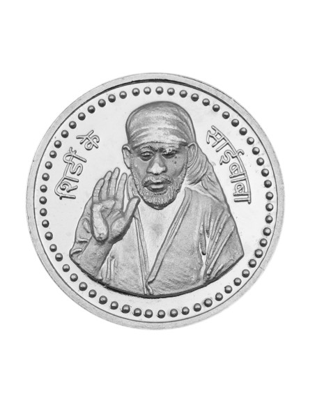 Sai Baba Silver Coin of 5 Gram in 999 Purity / Fineness