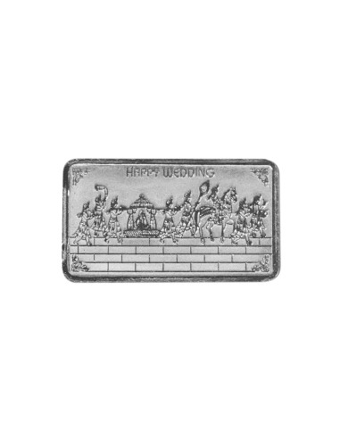Happy Wedding Silver Note Of 20 Gram in 999 Purity