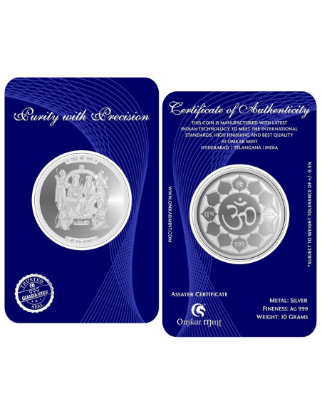 Omkar Mint Ram Darbar Silver Coin of 10 Grams in 999 Purity Fineness