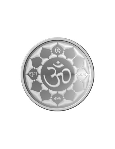 Omkar Mint Shiv Parvati Silver Coin of 10 Grams in 999 Purity Fineness