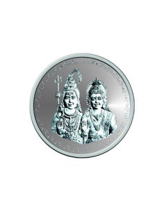 Omkar Mint Shiv Parvati Silver Coin of 10 Grams in 999 Purity Fineness