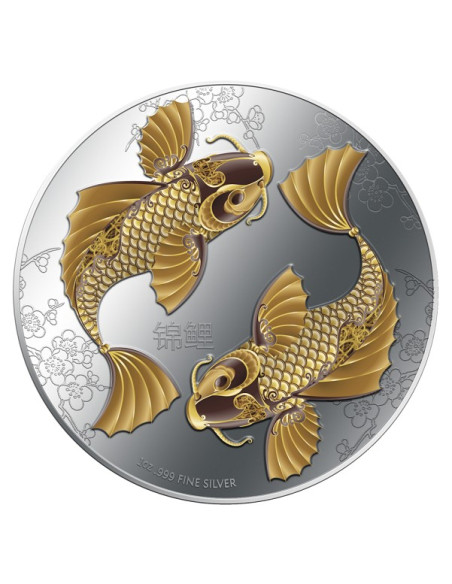 Feng Shui - Koi 2012  1 Ounce/ 31.10 gms  999 Purity By Niue Island