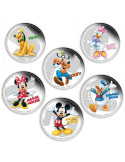 Mickey & Friends Set of 6 Coins 2014 1 Ounce/ 31.10 gms 999 Purity By Niue Island