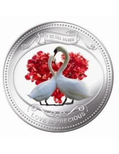 Love is Precious Swans 2014 1 Ounce/ 31.10 gms 999 Purity By Niue Island