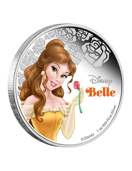 Disney Princess Belle 2015 1 Ounce/ 31.10 gms  999 Purity By Niue Island