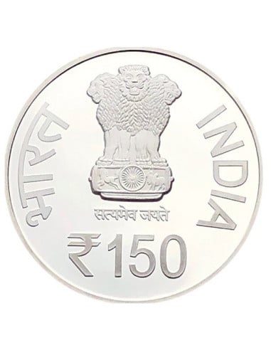 150 th Birth Anniversary of Mahatma Gandhi Silver Coin of 40 grams in 999 Purity 