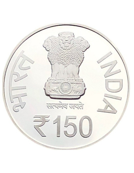 150 th Birth Anniversary of Mahatma Gandhi Silver Coin of 40 grams in 999 Purity 