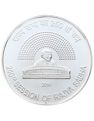 250 th Session of Rajya Sabha Silver Coin of 40 grams in 999 Purity 