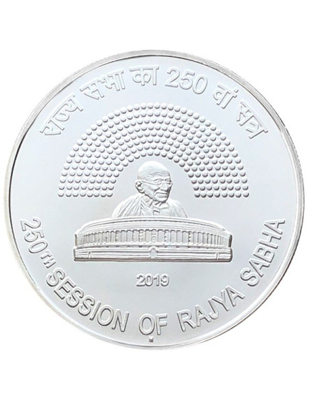 250 th Session of Rajya Sabha Silver Coin of 40 grams in 999 Purity 