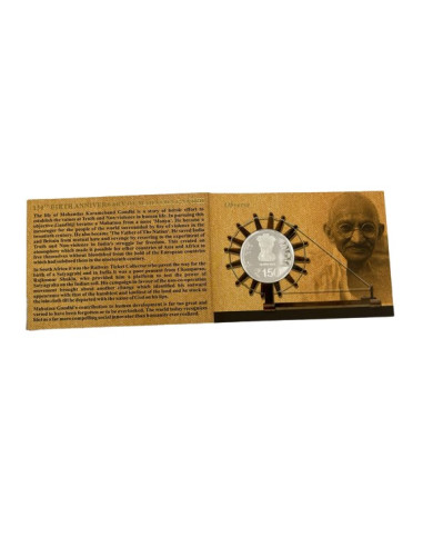 150 th Birth Anniversary of Mahatma Gandhi Silver Coin of 40 grams in 999 Purity 
