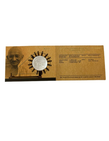 150 th Birth Anniversary of Mahatma Gandhi Silver Coin of 40 grams in 999 Purity 