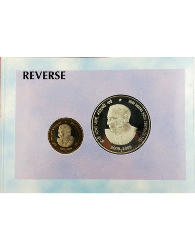 Homi Bhabha Birth Centenary Year 2009 Proof Set 2 Commemorative Silver Coins 