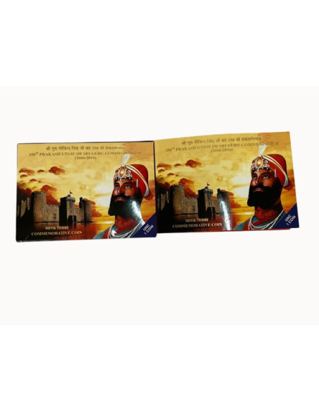 350th Birth Anniversary of Guru Gobind Singh Commemorative Silver Coins 