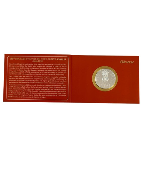 350th Birth Anniversary of Guru Gobind Singh Commemorative Silver Coins 