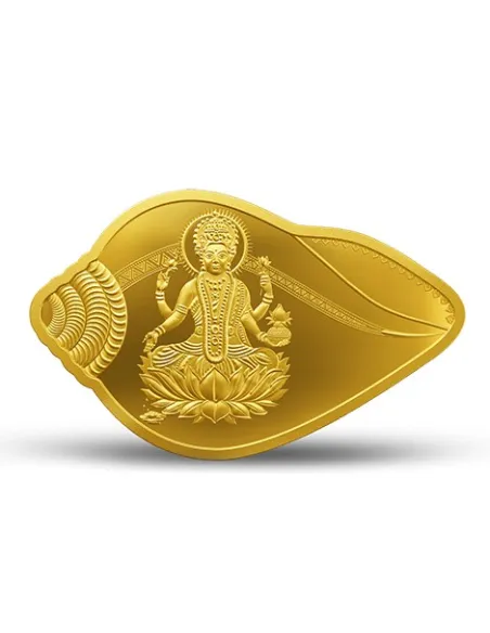 MMTC-PAMP Lakshmi Shankh Shape Gold Coin Of 20 Grams 24 Karat in 9999 Purity / Fineness