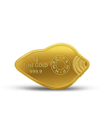 MMTC-PAMP Lakshmi Ganesh Shankh Shape Gold Coin Of 10 Grams in 24 Karat  999.9 Purity / Fineness