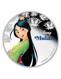 Disney Princess Mulan 2016 1 Ounce/ 31.10 gms 999 Purity By Niue Island