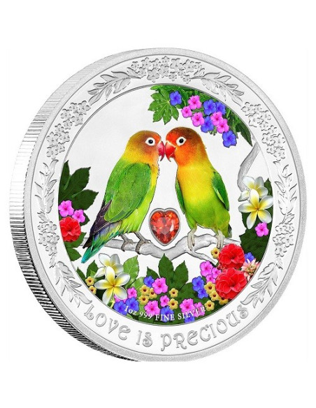 Love is Precious Love Birds 2017  1 Ounce/ 31.10 gms  999 Purity By Niue Island