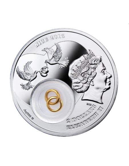 Wedding Coin 2016  28gms  999 Purity By Niue Island