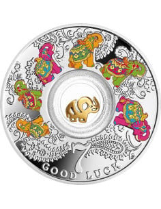 Seven Elephant 2016 14.14 gms  999 Purity By Republic of Cameroon