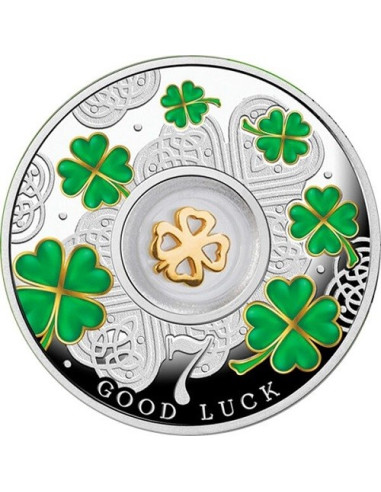 Seven Four leaf Clovers 2016 14.14 gms  999 Purity By Republic of Cameroon
