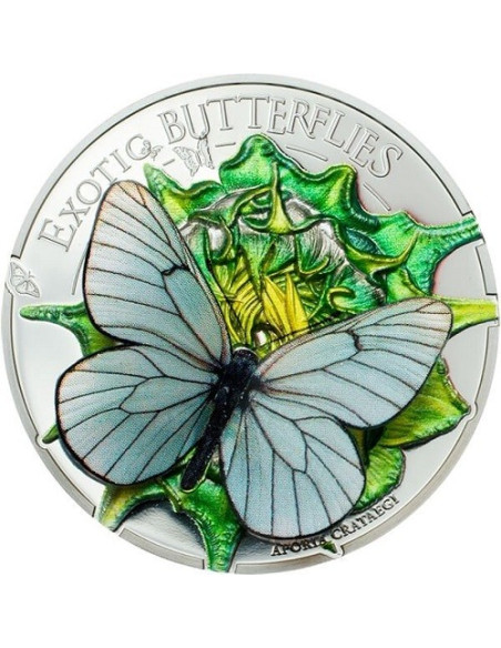 Exotic Butterflies in 3D  Silver Coin 2017  25 gms  999 Purity By Mongolia