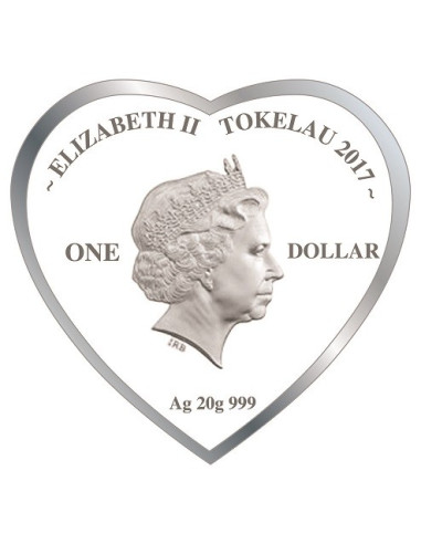 Together Forever Silver Coin 2017  20 grams  999 Purity By Tokelau