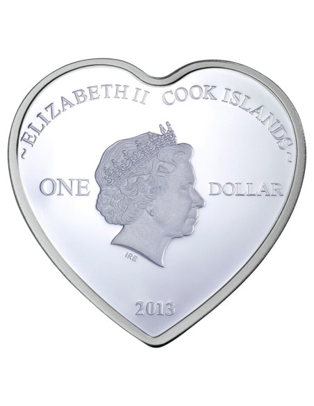 Eternal Love Silver Coin 2013  20 grams  999 Purity By Cook Islands