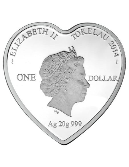 Love Unites Silver Coin 2014  20 grams  999 Purity By Tokelau