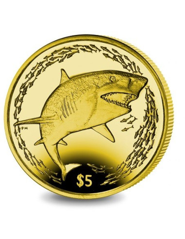 The Lemon Shark Yellow Titanium Coin 2016 10 grams 0.99 Purity By British Virgin Islands