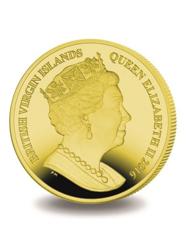 The Lemon Shark Yellow Titanium Coin 2016 10 grams 0.99 Purity By British Virgin Islands