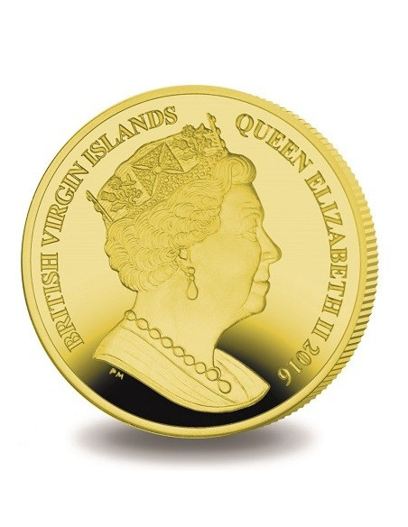The Lemon Shark Yellow Titanium Coin 2016 10 grams 0.99 Purity By British Virgin Islands