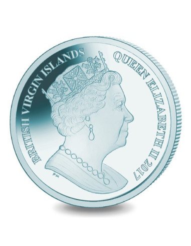 Seahorse Turquoise Titanium Coin 2017  10 grams 0.99 Purity By British Virgin Islands