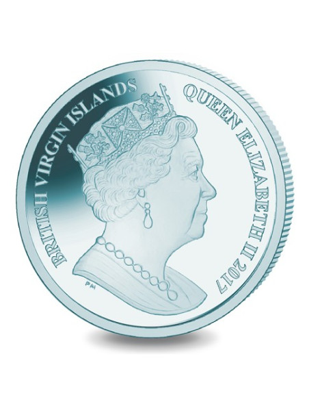 Seahorse Turquoise Titanium Coin 2017  10 grams 0.99 Purity By British Virgin Islands