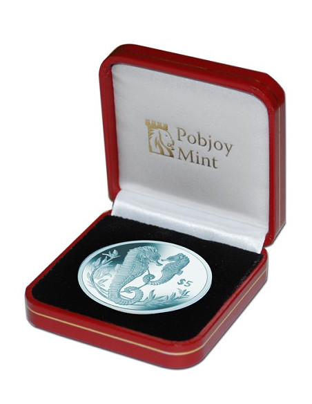 Seahorse Turquoise Titanium Coin 2017  10 grams 0.99 Purity By British Virgin Islands