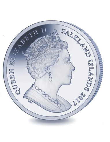 Patagonian Toothfish Blue/Green Titanium Coin 2017  10 grams 0.99 Purity By British Virgin Islands