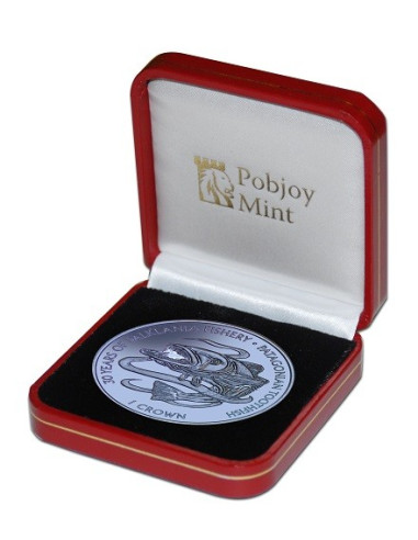 Patagonian Toothfish Blue/Green Titanium Coin 2017  10 grams 0.99 Purity By British Virgin Islands