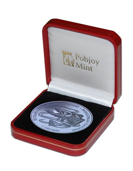 Patagonian Toothfish Blue/Green Titanium Coin 2017  10 grams 0.99 Purity By British Virgin Islands