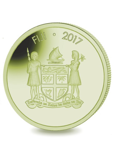 Collared Lory Green Titanium Coin 2017  10 grams 0.99 Purity By British Virgin Islands