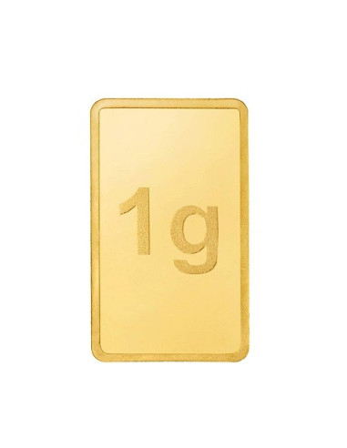 Bangalore Refinery Gold Bar Of 1 Grams in 24 Karat  999.9 Purity / Fineness