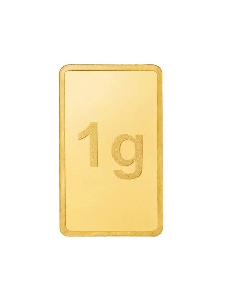 Bangalore Refinery Gold Bar Of 1 Grams in 24 Karat  999.9 Purity / Fineness