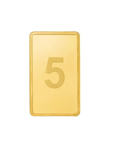 Bangalore Refinery Gold Bar Of 5 Grams in 24 Karat  999.9 Purity / Fineness