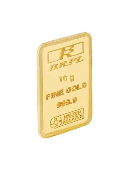 Bangalore Refinery Gold Bar Of 10 Grams in 24 Karat  999.9 Purity / Fineness