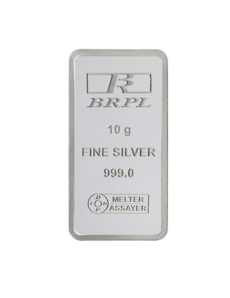 Bangalore Refinery Silver Bar Of 10 Grams in 999 Purity / Fineness
