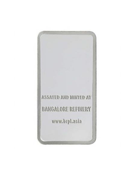 Bangalore Refinery Silver Bar Of 10 Grams in 999 Purity / Fineness
