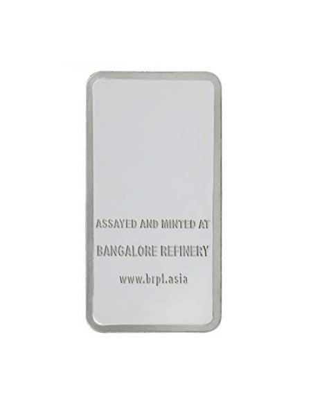 Bangalore Refinery Silver Bar Of 10 Grams in 999 Purity / Fineness