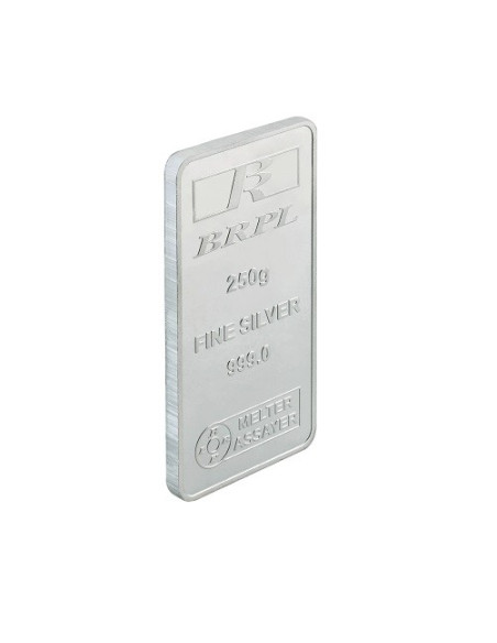 Bangalore Refinery Silver Bar Of 250 Grams in 999 Purity / Fineness